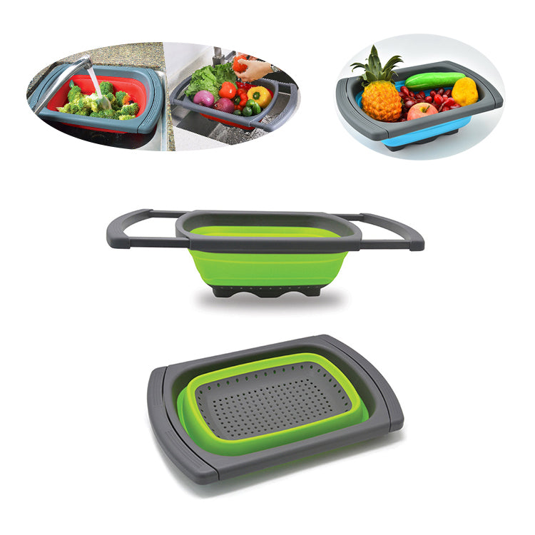 Colander Collapsible Colander Strainer Over The Sink Vegetable/Fruit Colander...