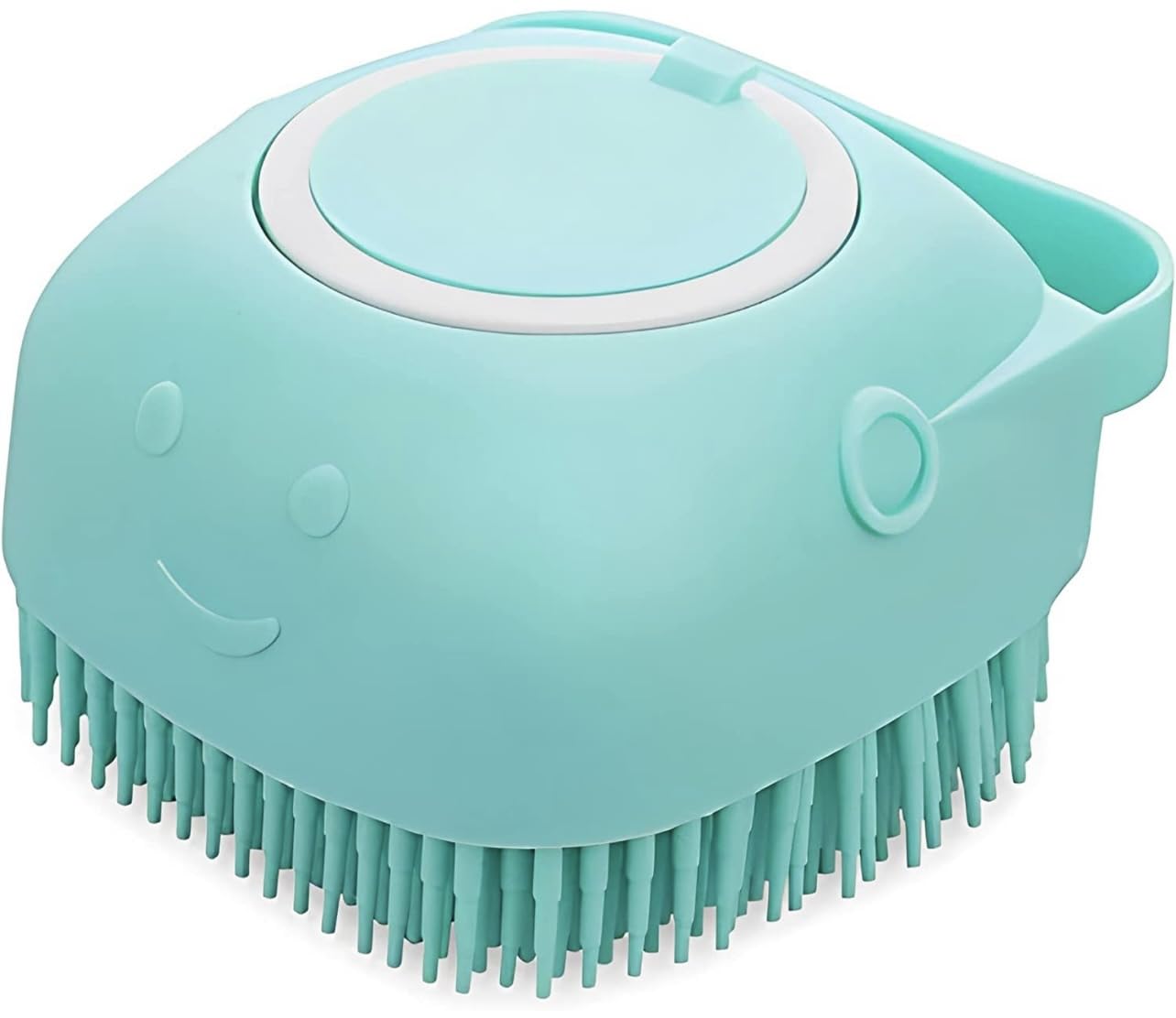 Silicone Dog & Cat Bath Brush and Shampoo Dispenser.