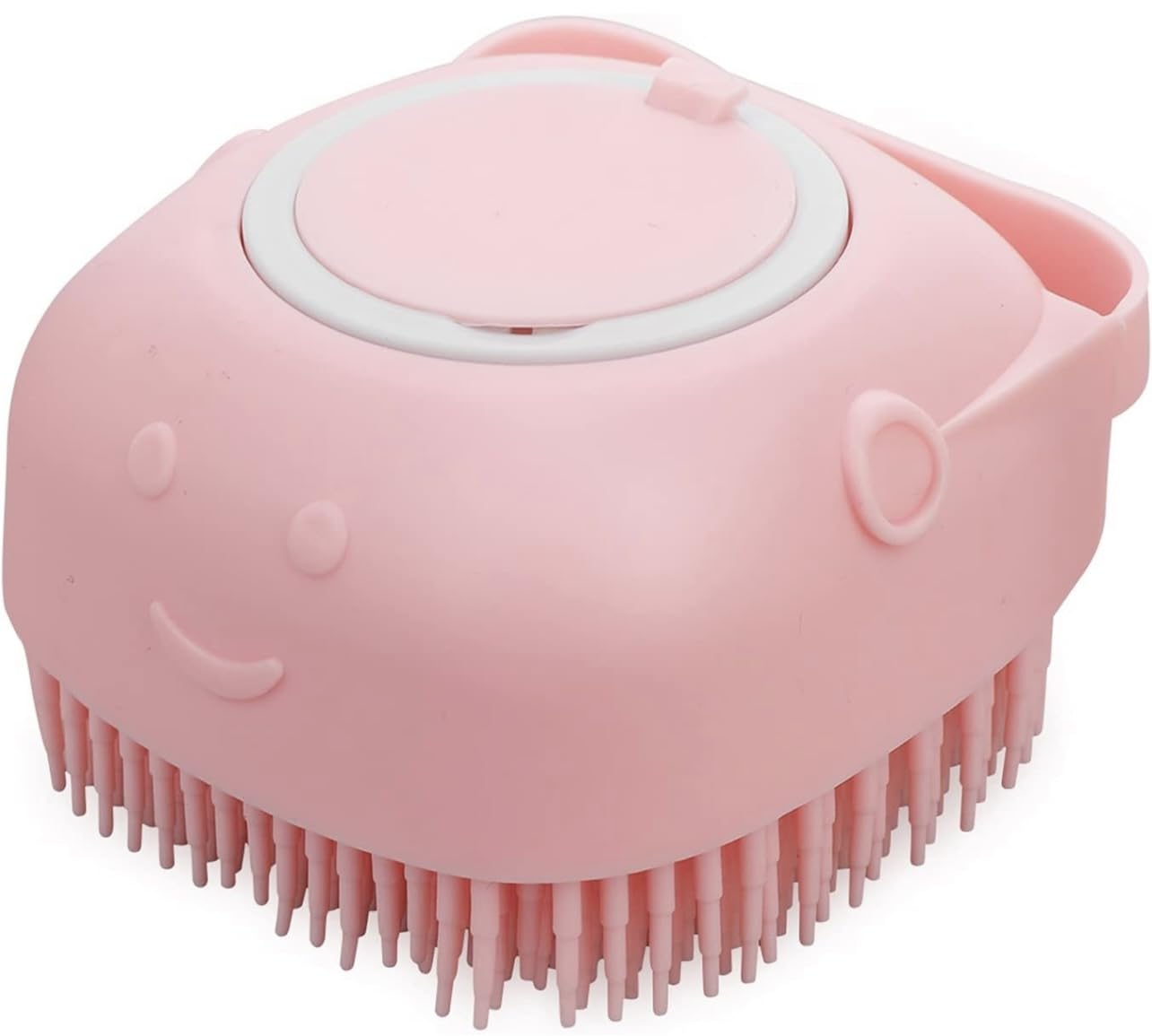 Silicone Dog & Cat Bath Brush and Shampoo Dispenser.